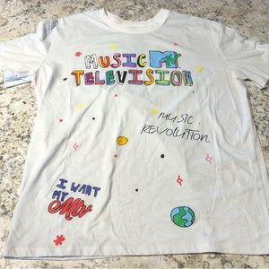 retro MTV music television t-shirt. X-Large